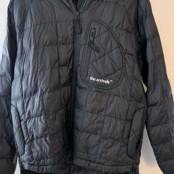 The Arrival's Men's Space Black Hooded Puffer Jacket - Retail $495 - Picture 2 of 16